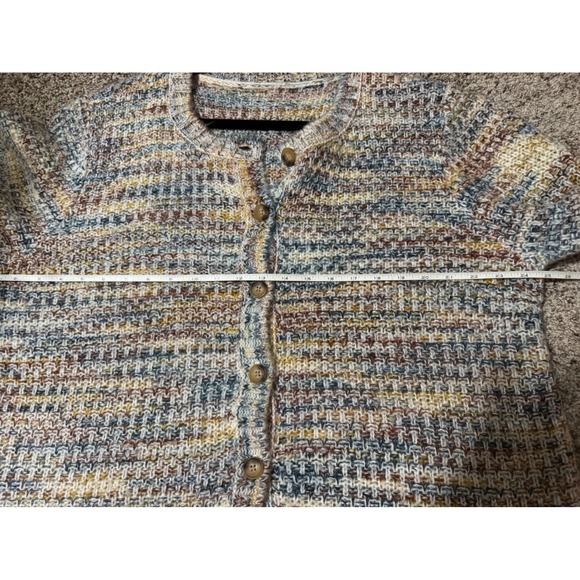 Coldwater Creek Multi Color Space Dye Knit Button Front Cardigan Sweater - Picture 4 of 7